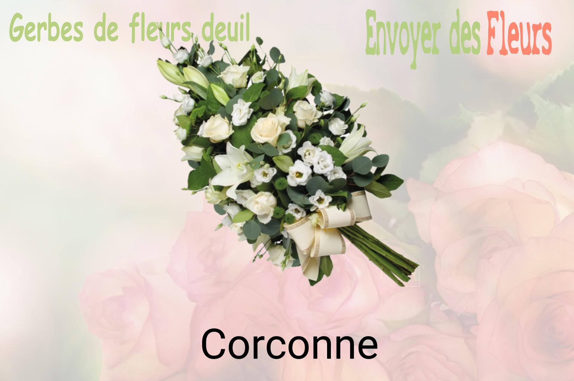 Gerbe de fleurs de deuil livrée à Corconne